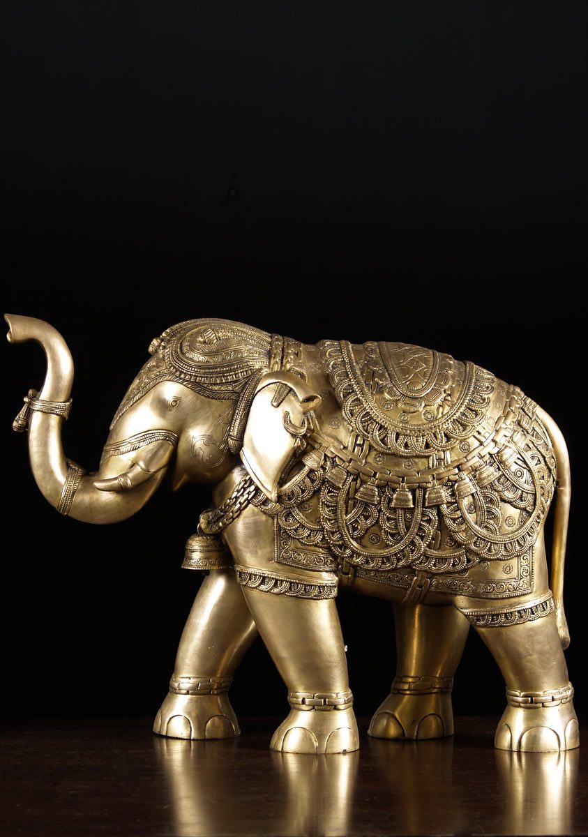 1-elephant-with-raised-trunk 21 x 18 x 18 inch 34 kg