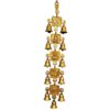 Bells Wind Chims Yellow Finish With Religious Figures