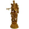 Krishna Living Room Decorative Brass Satue