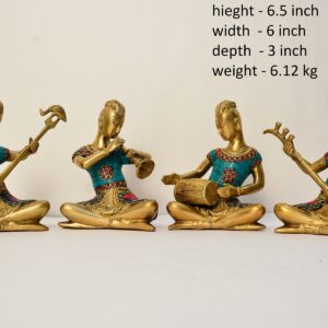 Brass Musician Figure 6 Inch Stone Work