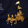 Brass Krishn Arjun Rath 2 Horses