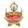 Urli With Decorative Design And Lord Ganesh 10.5 Inch