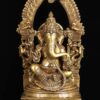 Brass Ganesh Statue with Mahakala Arch 17″