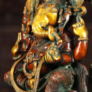 12-Ganesh-With-Rat-Arch-Brass-Statue