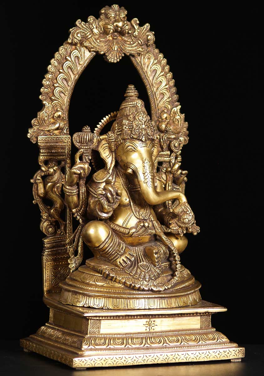 2-gold-ganesh-arch-statue