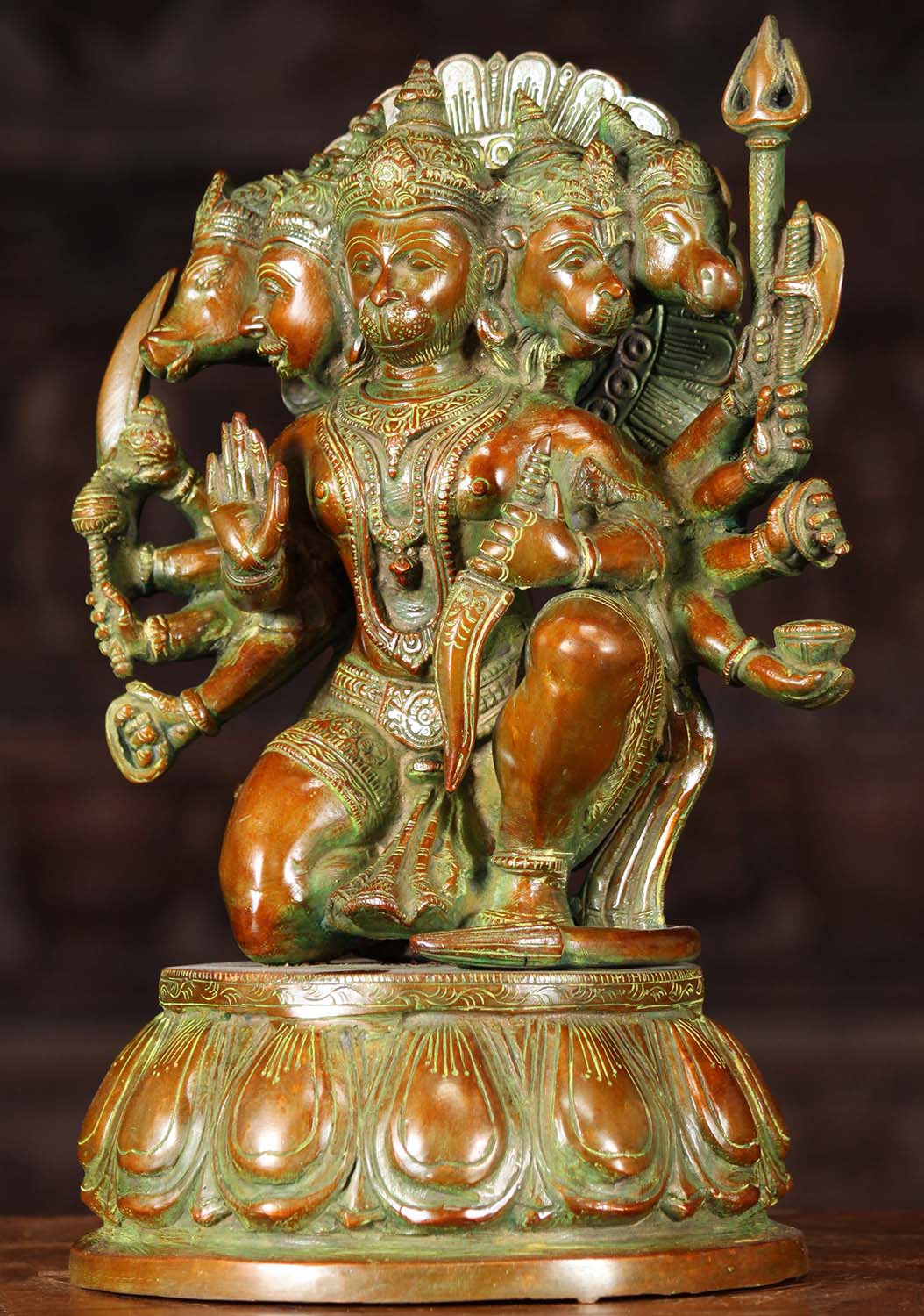 3-5-Faced-Hanuman-Sculpture