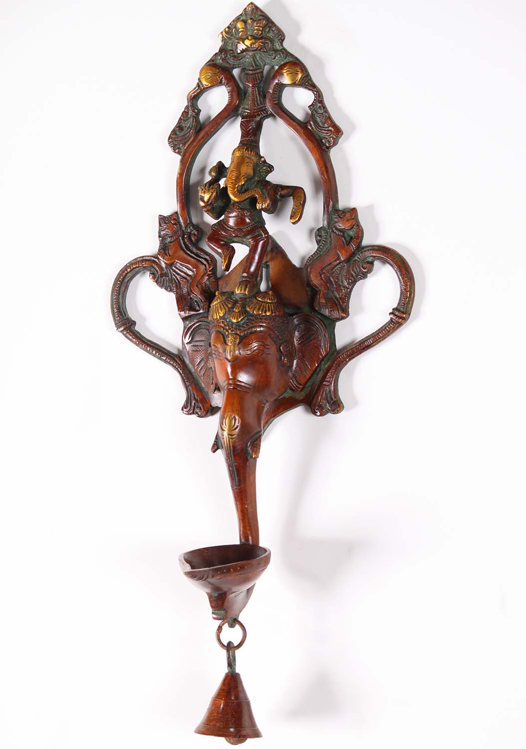 3-Brass-Ganesh-&-Elephant-Oil-Lamp