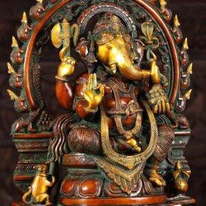 3-Ganesh-With-Rat-Arch-Brass-Statue