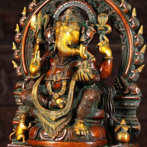 4-Ganesh-With-Rat-Arch-Brass-Statue