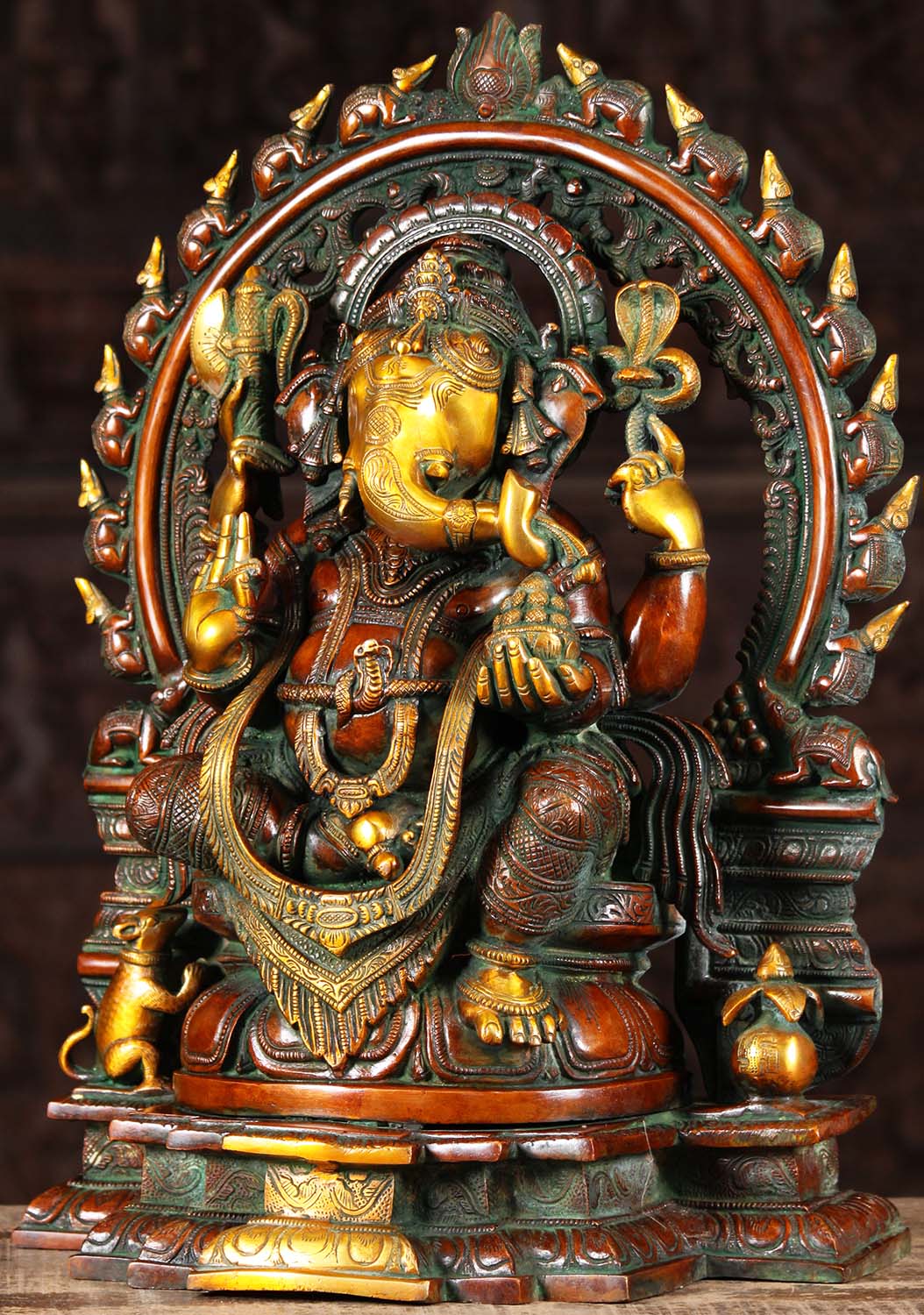 4-Ganesh-With-Rat-Arch-Brass-Statue