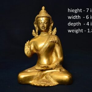 Brass Buddha Medicine Asthamangal 7  Inch