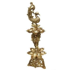 Bird Figure Brass Metal Pooja Ghar Oil Lamp