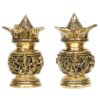 Ganesha Laxmi Figure Kalash Made Of Brass Metal For Pooja Ghar/Temple
