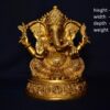 Brass Ganesh Astvinayak fine work 11 Inch