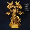 Brass Krishna Cow Under Kadamb Tree