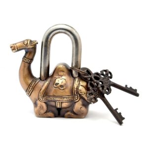 Pad Lock In Camel Shape Full Functional With 2 Keys
