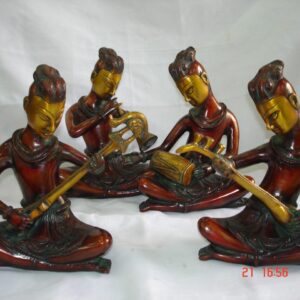 Brass musician figure decorative item 8 inch
