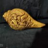 Brass Shankh Carving Vishnu Laxmi | Konch 9 Inch
