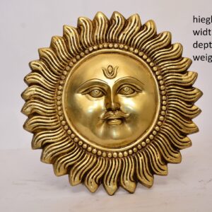 Brass Sun Mask Wall Hanging